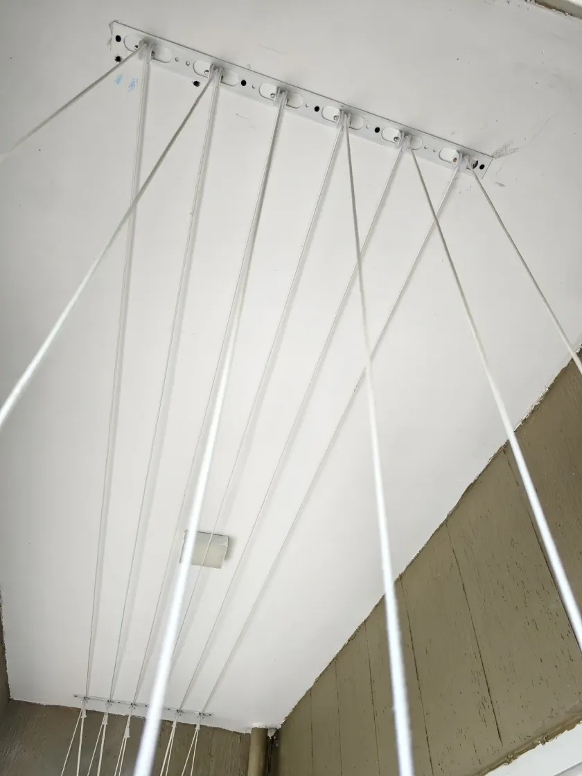 Wall Mounted Cloth Hangers installation by Perumal Safety Nets