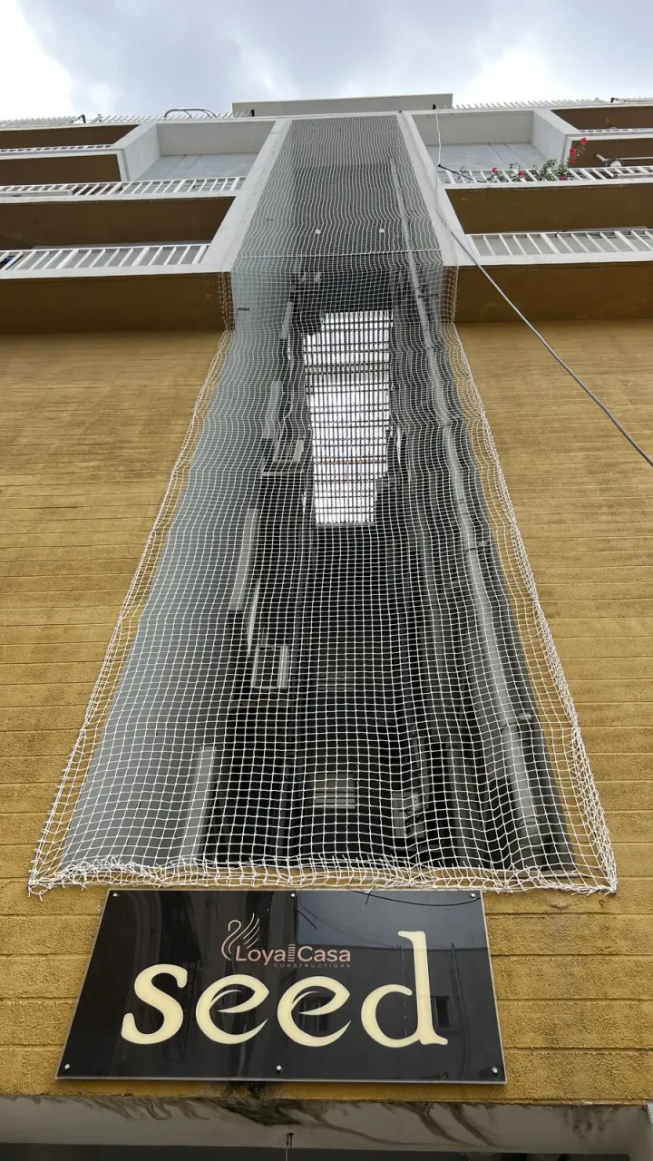 Duct Area Safety Nets installation by Perumal Safety Nets