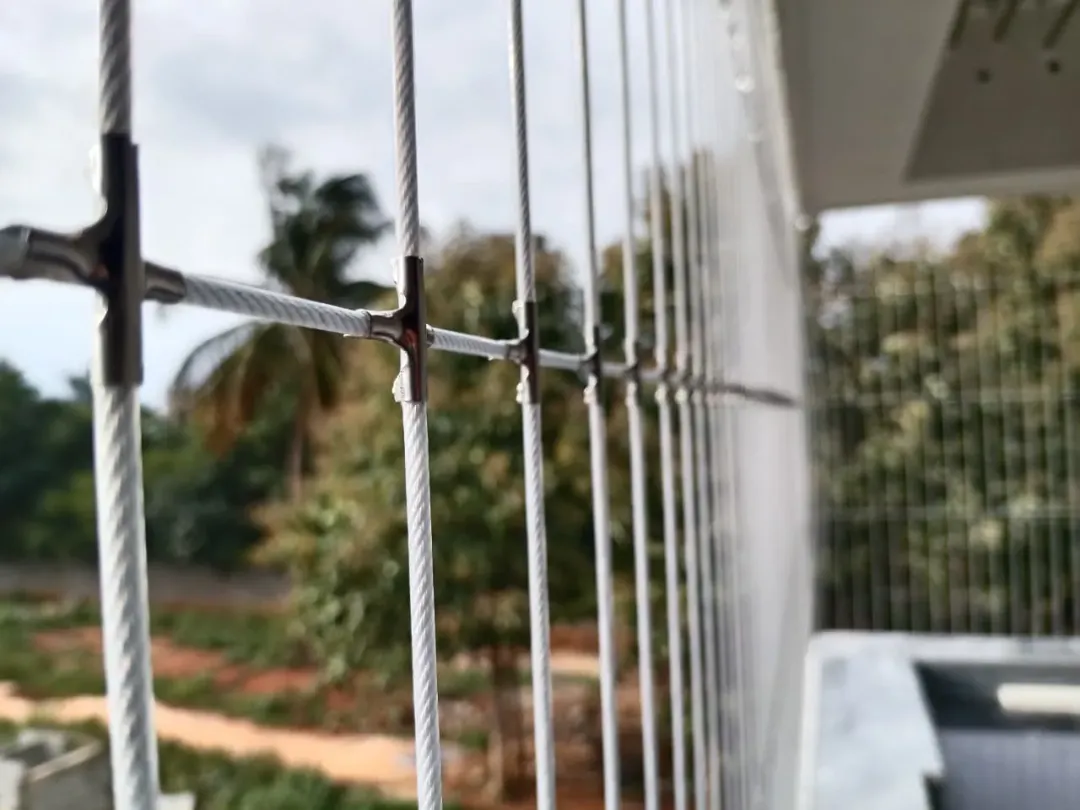 Balcony Invisible Grills installation by Perumal Safety Nets