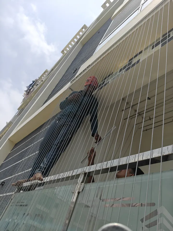 Invisible Grills installation by Perumal Safety Nets