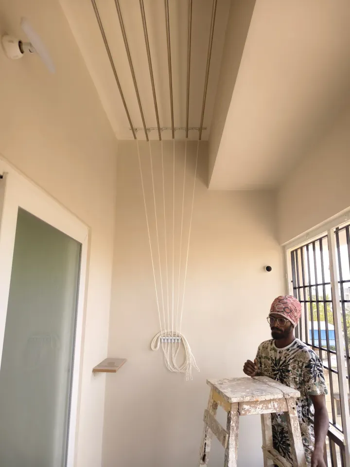 Cloth Hangers installation by Perumal Safety Nets