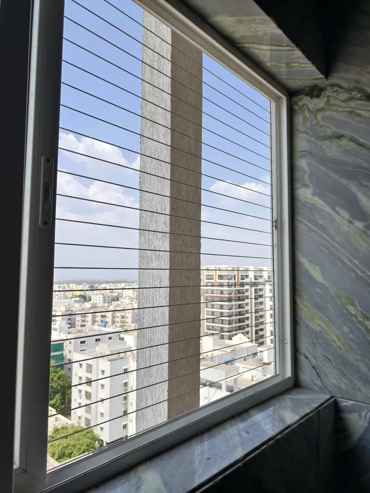 Invisible Grills installation by Perumal Safety Nets
