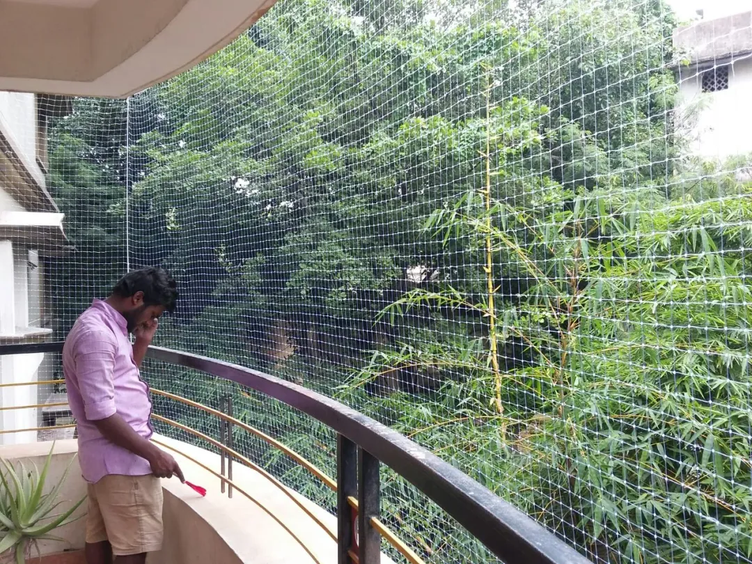 Pigeon Net for Balconies installation by Perumal Safety Nets