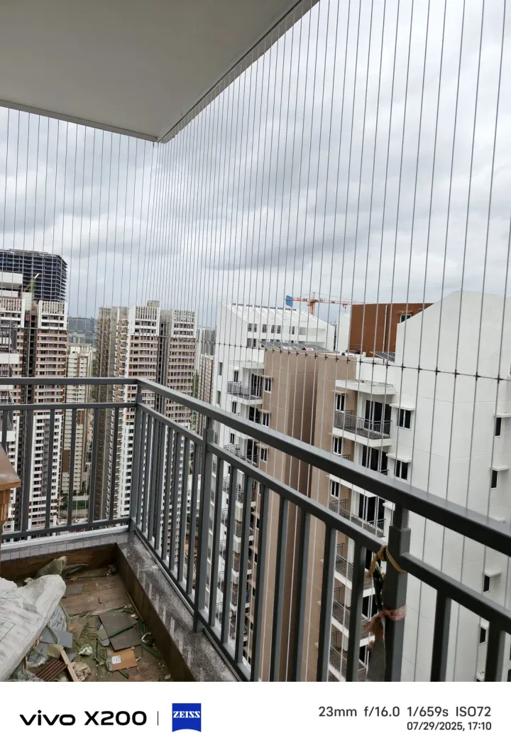 Invisible Grills installation by Perumal Safety Nets