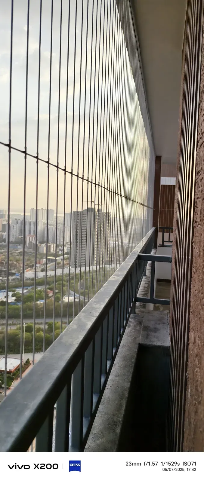 Balcony Invisible Grills installation by Perumal Safety Nets