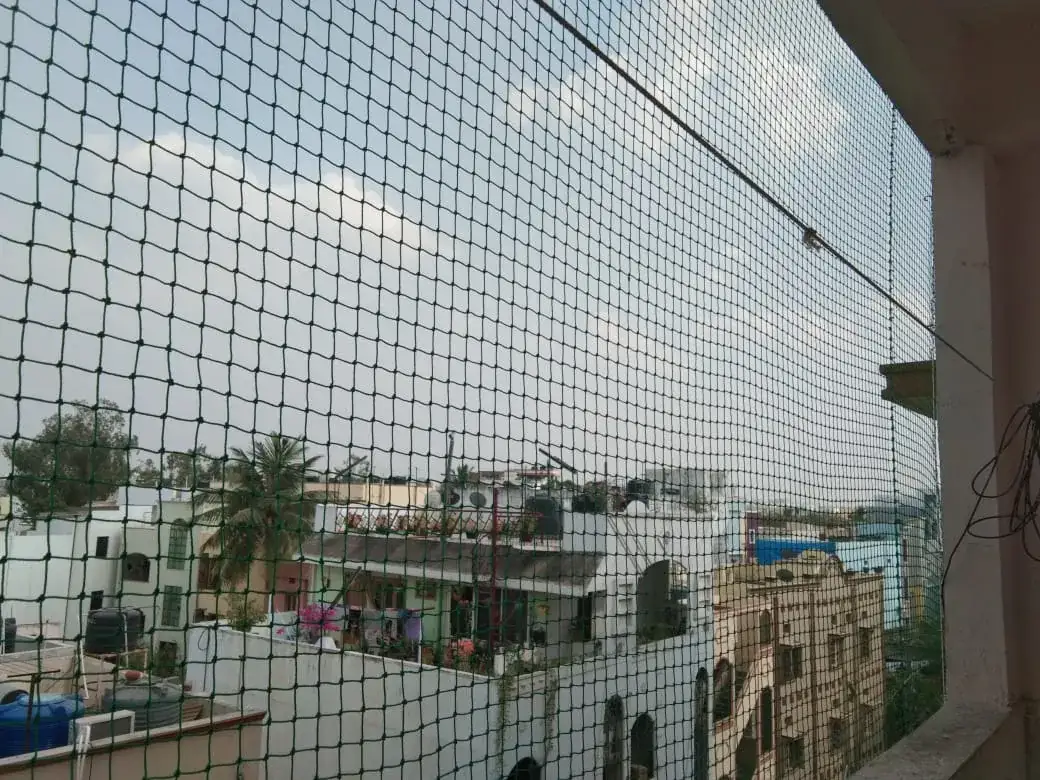 Pigeon Net for Balconies installation by Perumal Safety Nets