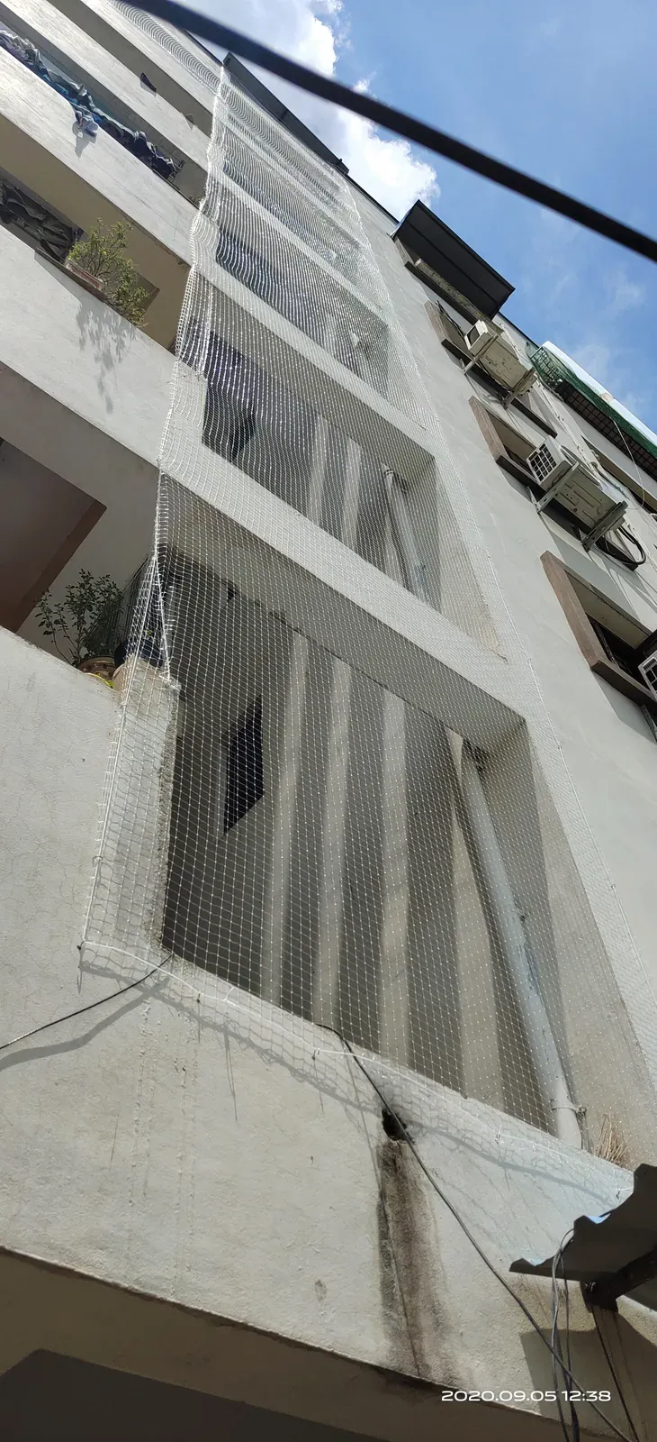 Bird Net for Duct Areas installation by Perumal Safety Nets