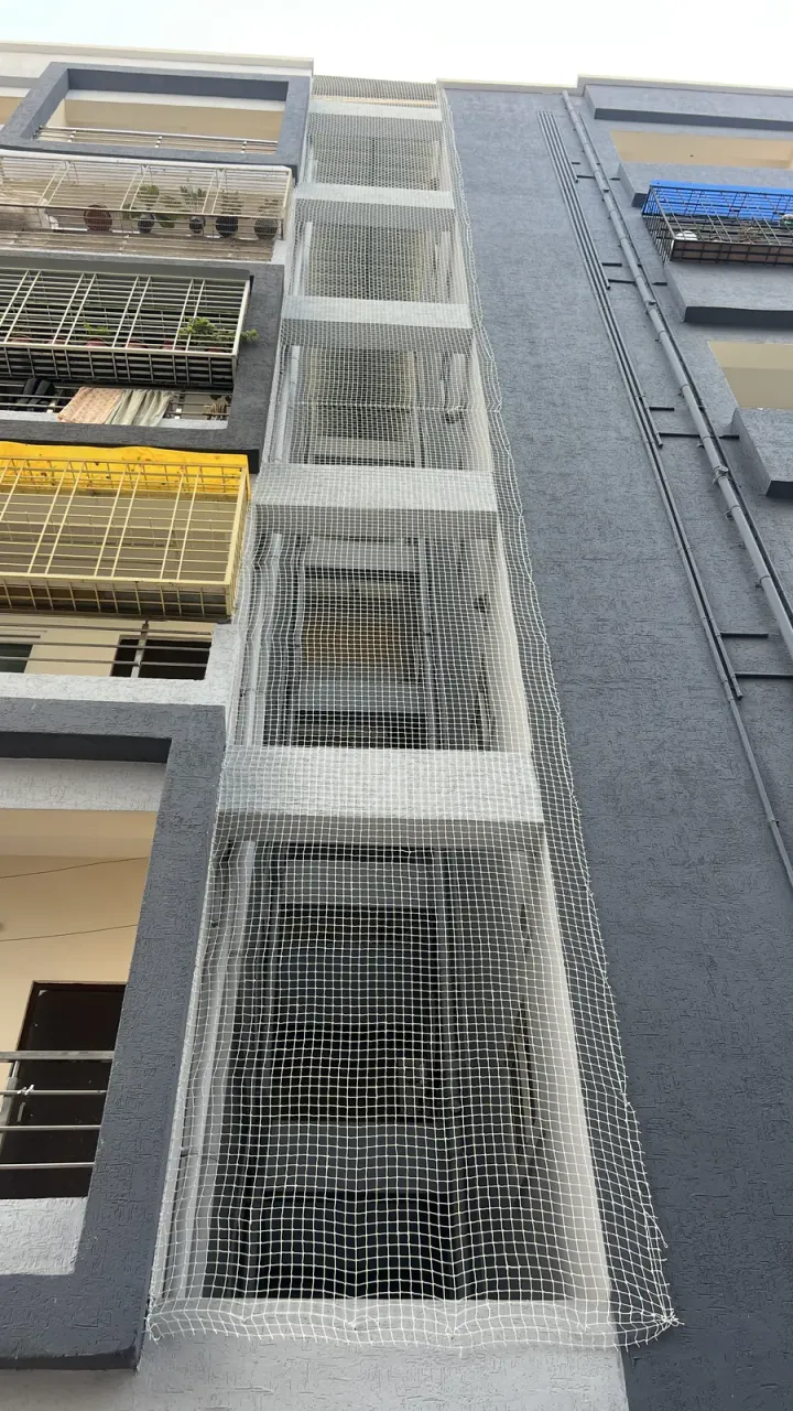 Duct Area Safety Nets installation by Perumal Safety Nets
