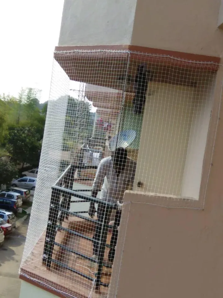 Bird Net for Balconies installation by Perumal Safety Nets
