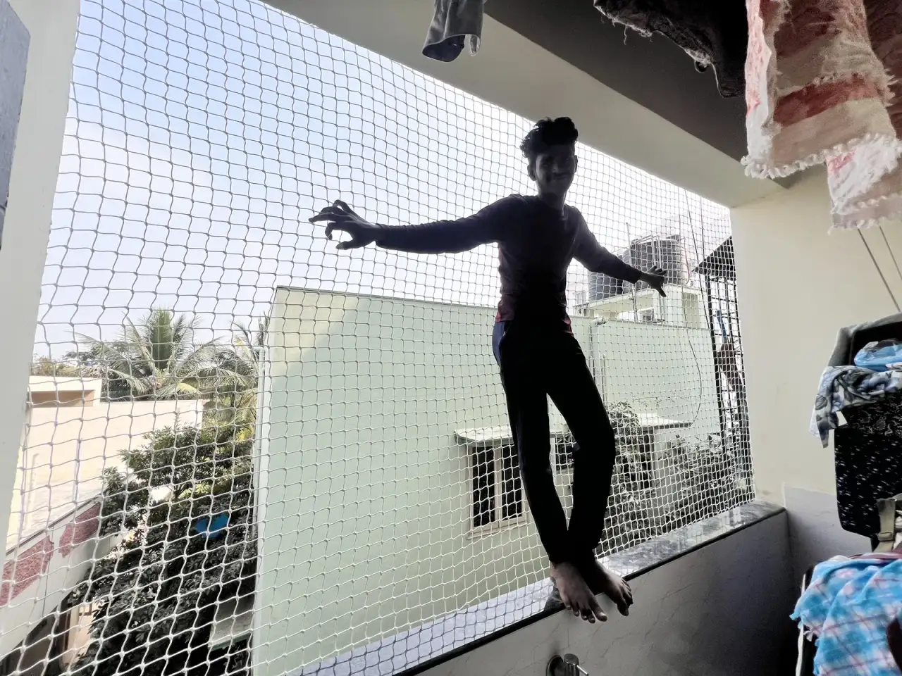 Children Safety Nets installation by Perumal Safety Nets