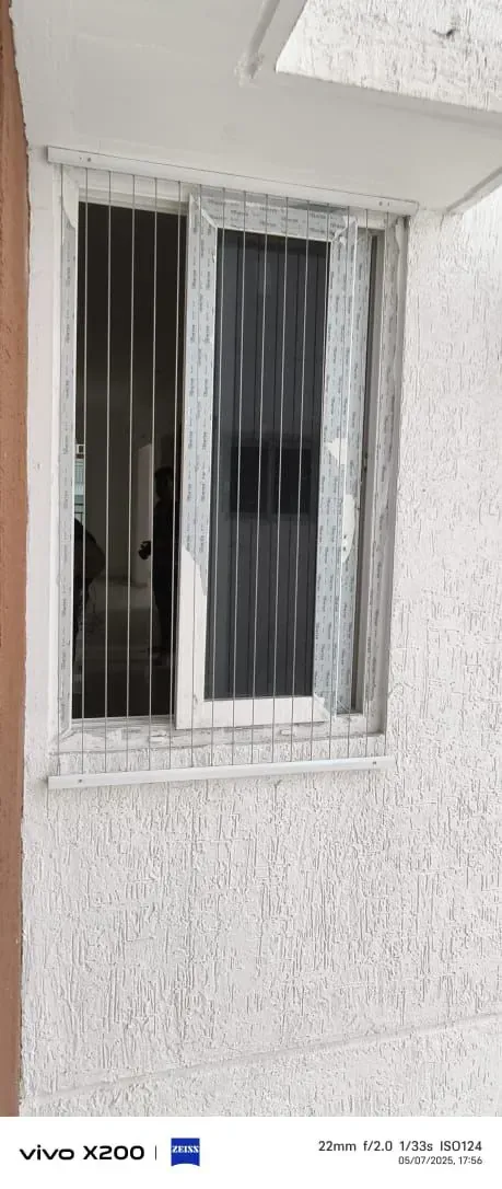 Window Invisible Grills installation by Perumal Safety Nets