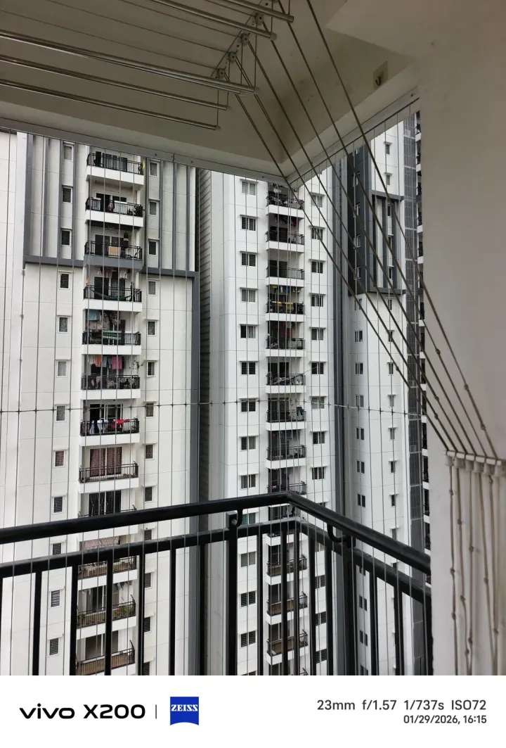 Balcony Invisible Grills installation by Perumal Safety Nets