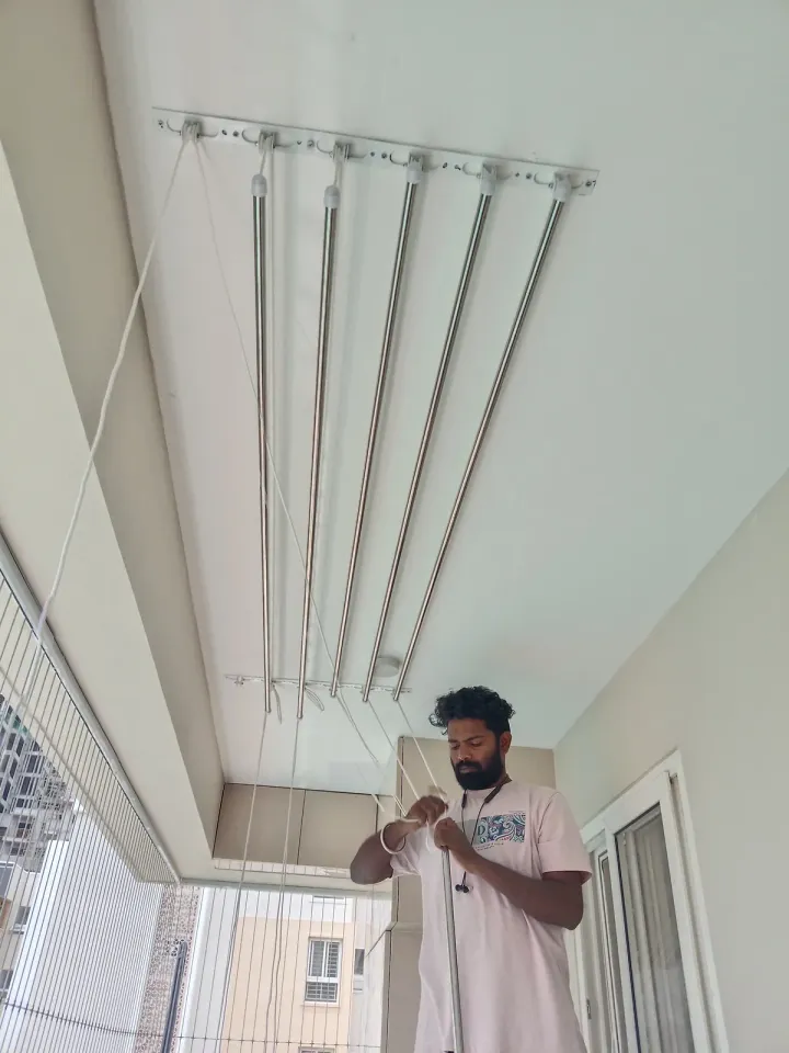 Cloth Hangers installation by Perumal Safety Nets