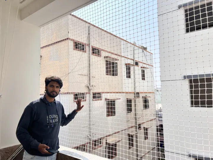 Balcony Safety Nets installation by Perumal Safety Nets
