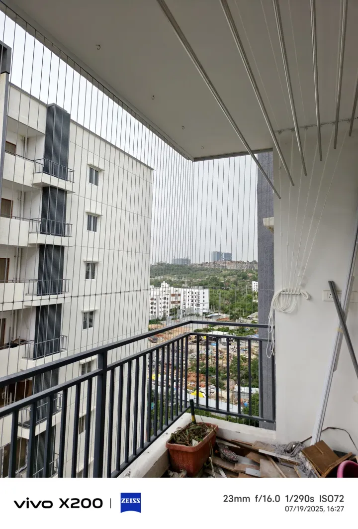 Invisible Grills installation by Perumal Safety Nets