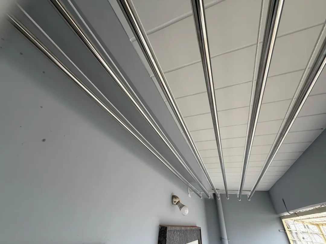 Wall Mounted Cloth Hangers installation by Perumal Safety Nets