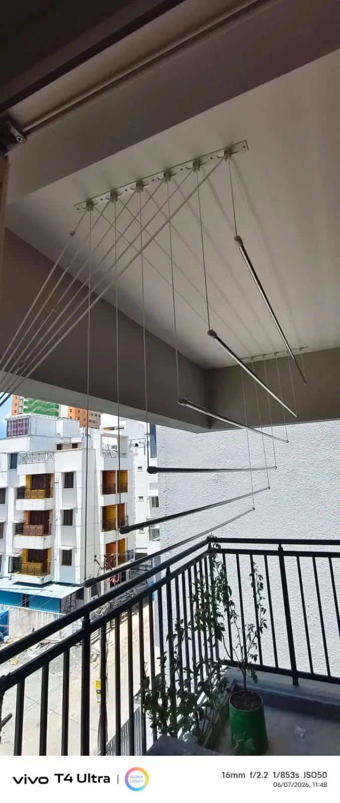Cloth Hangers installation by Perumal Safety Nets