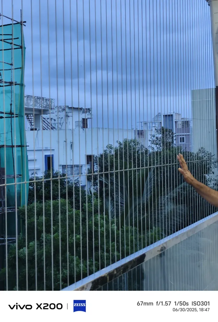 Invisible Grills installation by Perumal Safety Nets