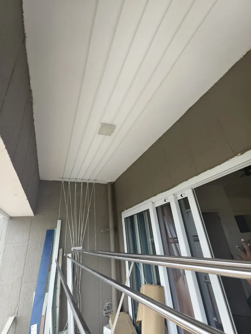 Wall Mounted Cloth Hangers installation by Perumal Safety Nets