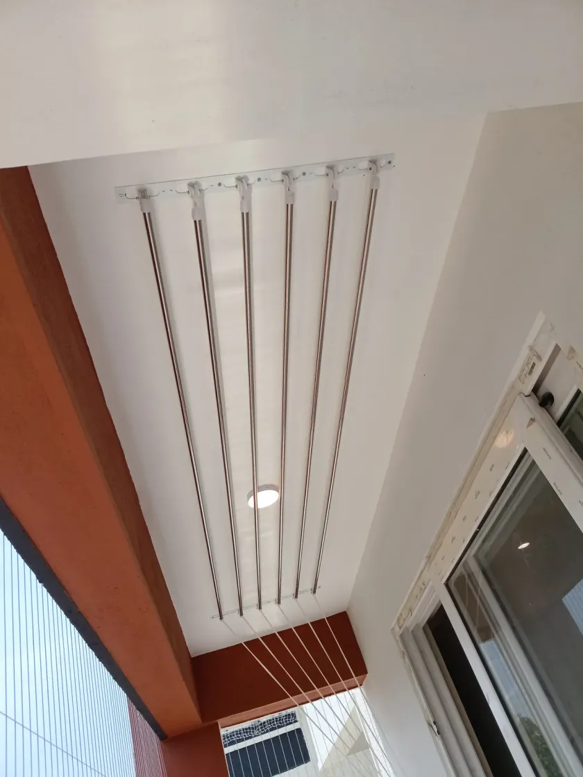 Wall Mounted Cloth Hangers installation by Perumal Safety Nets