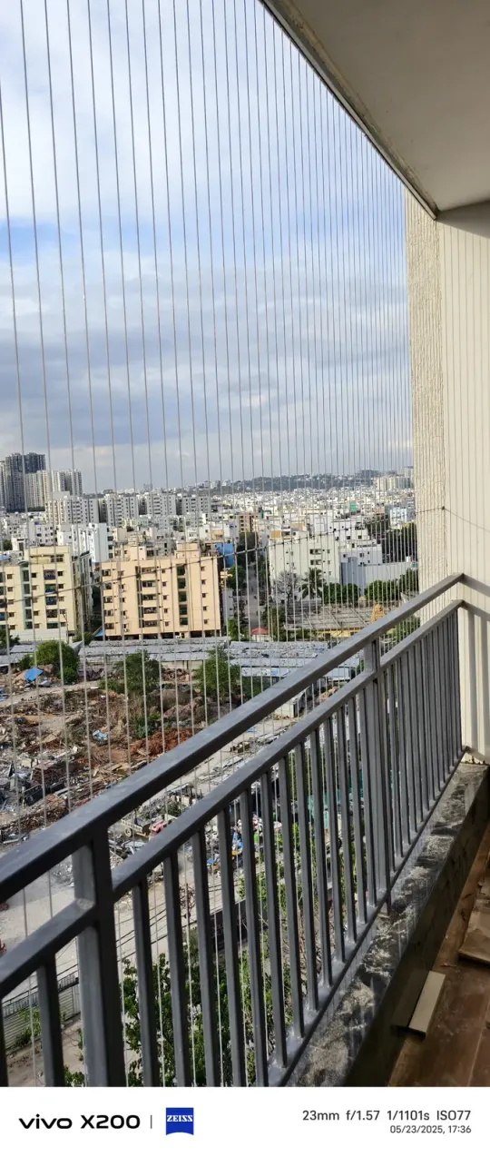 Balcony Invisible Grills by Perumal Safety Nets