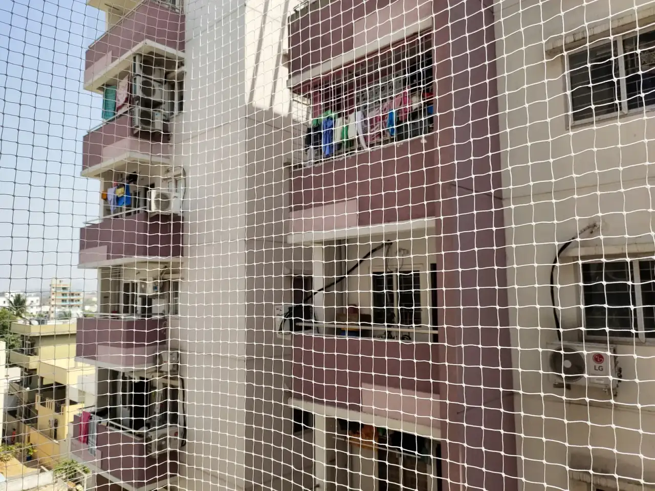 Pigeon Net for Balconies installation by Perumal Safety Nets