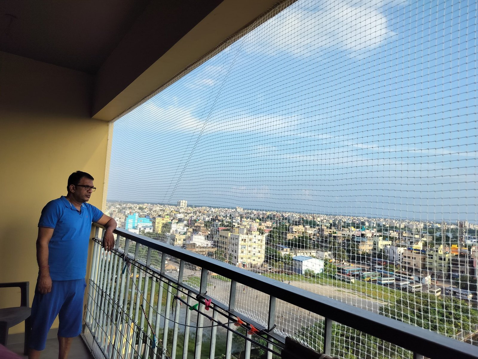 Balcony pigeon net installation in Chennai