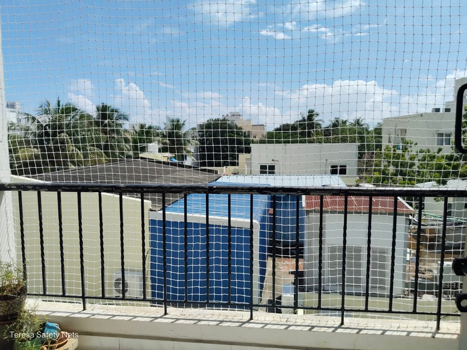 Balcony after safety net installation in Chennai