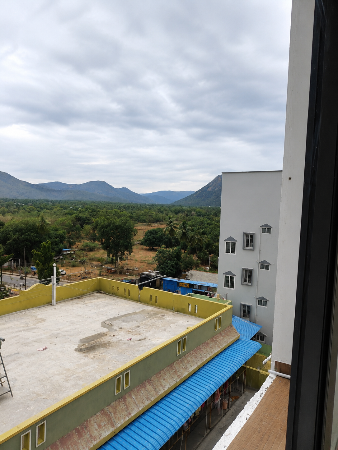 Balcony before invisible grill installation in Chennai