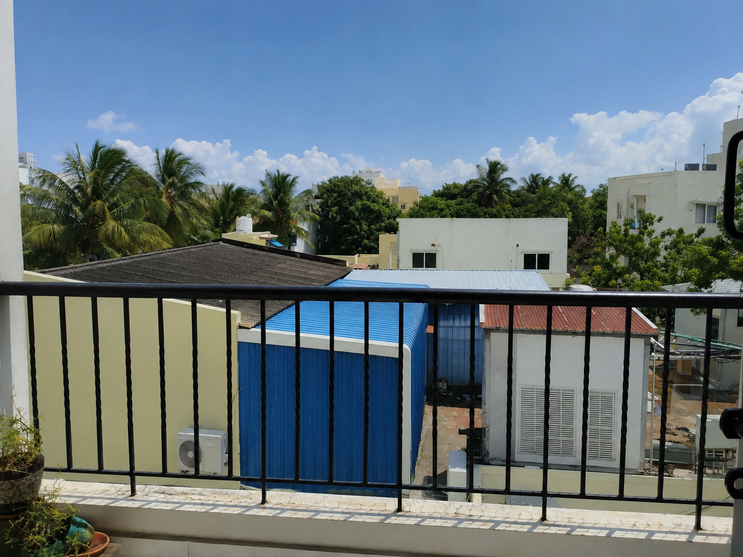 Balcony before safety net installation in Chennai